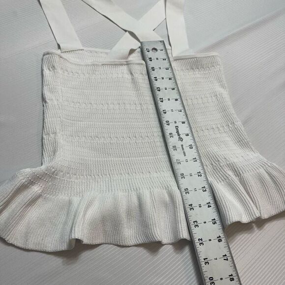 Parker White Strappy Tank Top Size Medium - Picture 8 of 8